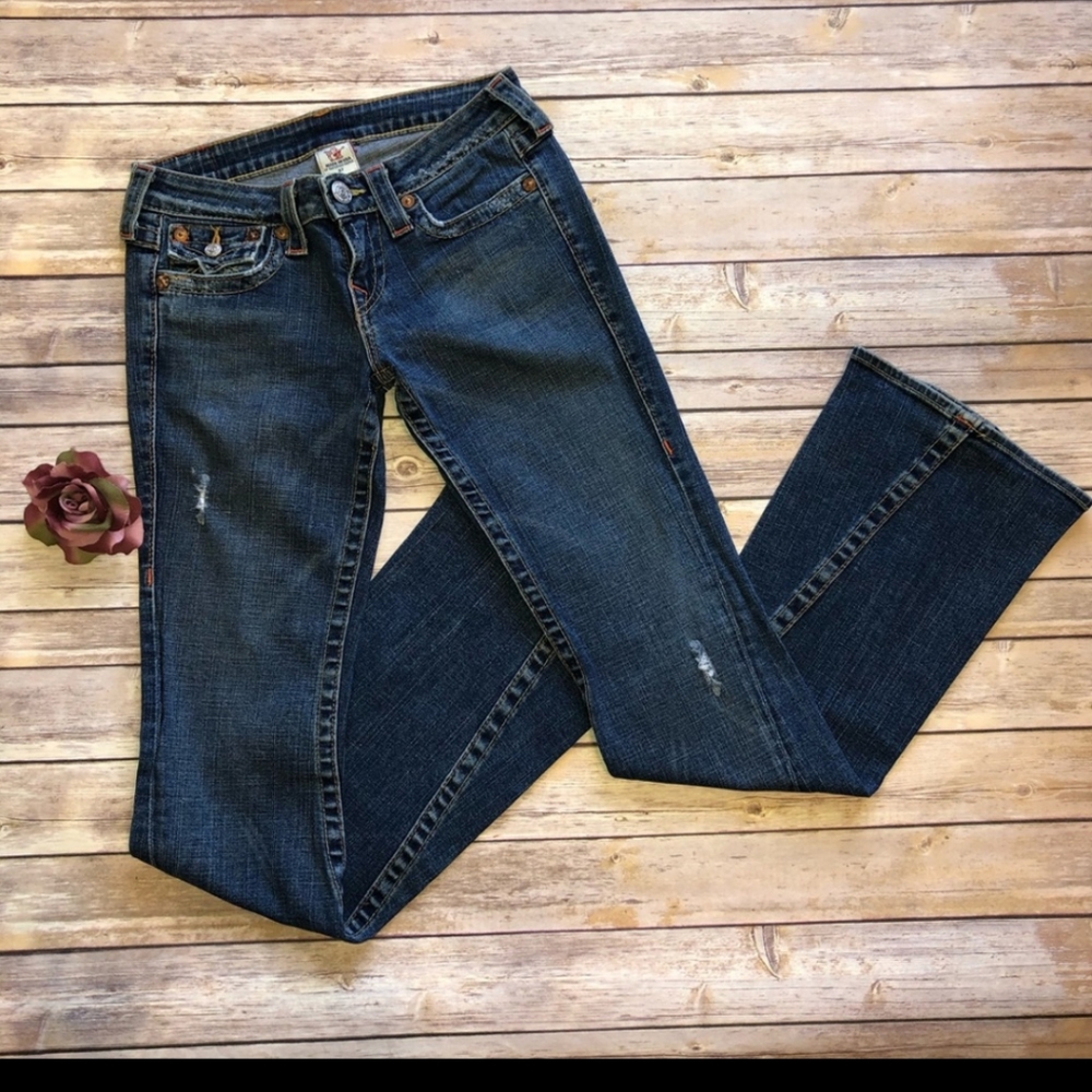 True Religion Joey Twist Seam Flare Jeans Size 27